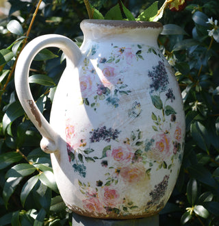 Vintage-Inspired Rounded Pitcher Vase Duo