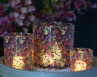 Painter’s Meadow Glass Candle Holders
