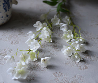 Tall Faux Campanula Stems in White & Pink
