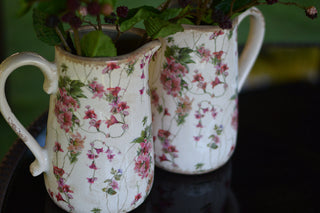 Pink Clematis Decorative Pitcher
