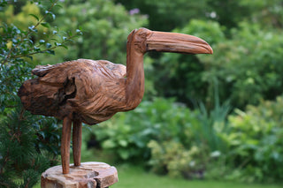 Root and Feather | Hand-Carved Bird Sculpture