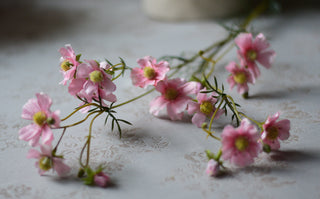 Elegant Faux Pink Cosmos Stems