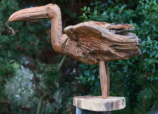 Root and Feather | Hand-Carved Bird Sculpture