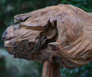 Root and Feather | Hand-Carved Bird Sculpture