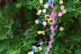 Handcrafted Beaded Floral Ring Decoration