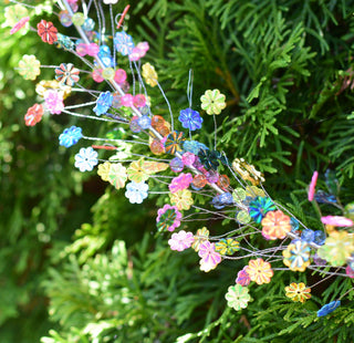 Handcrafted Beaded Floral Ring Decoration