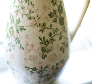 Vintage-style rounded pitcher vase
