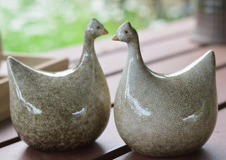 Characterful Ceramic Hen Trio
