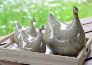 Characterful Ceramic Hen Trio