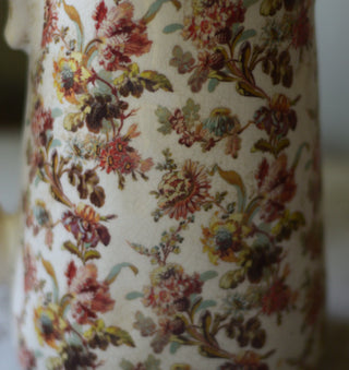 Brownish-toned flowers vintage pitcher vase