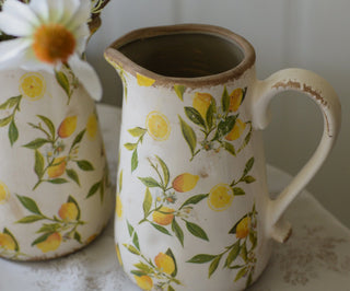 Vintage lemon pitcher vase