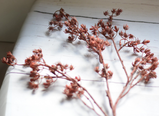 Artificial Autumn Arrangement – Burgundy Vine Leaf, Berry & Birch