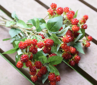Lot de 3 tiges courtes de fausses mûres ou 3 tiges courtes de framboises 