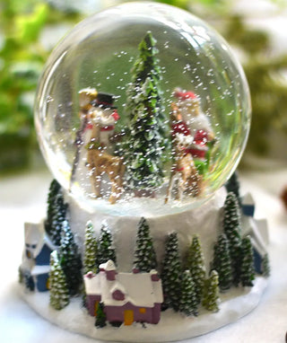 Musical Snowman & Santa Snow Globe